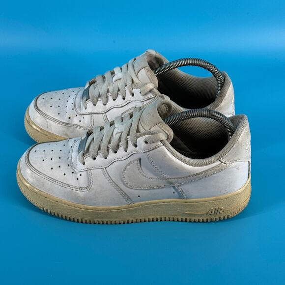 Nike Air Force 1 Low Womens US 8.5 White Leather Casual Athletic Sneaker ‘20 - Picture 8 of 12